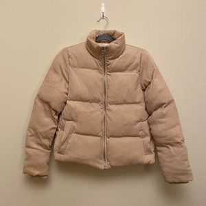 Women's Nordstrom Vigoss Corduroy Puffer Jacket Blush Rose Pink Size XS